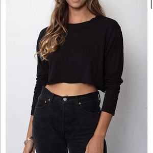 Stillwater boyfriend crop tee long sleeve